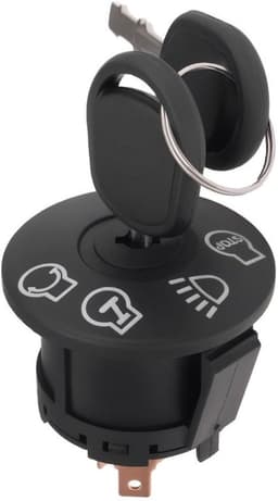 Dailygoods - Contactschakelaar Grasmaaier - 4 Posities - Inclusief Sleutels - Zwart - Vervangend Onderdeel - Compatibel met Diverse Modellen - 7 Termi... — thumbnail 1