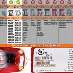 SnelShoppen - RVS Deeghaak en Platte Klopper - Geschikt voor Keuken Mixer 4.5-5QT - Duurzaam en Universieel - Perfect voor Bakken en Koken — thumbnail 3