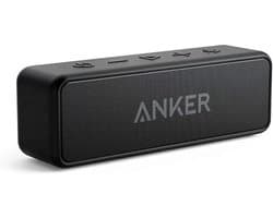 Soundcore 2 Bluetooth-luidspreker by Anker - Fantastisch geluid - Enorme bas met dubbele basdrivers - 24-uurs accu - Verbeterde IPX7 waterbescherming - Draadloze luidspreker voor iPhone en Samsung - Zwart