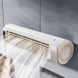 Ventilator - 3 Verstelbare Snelheden - USB Oplaadbare Vloer- en Wandventilator - Geschikt voor Keuken Kleine Ruimtes en Appartementen - 1 Stuk — thumbnail 1