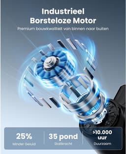 Massage Gun met Warmte – Draadloos Massagepistool – Stil – USB-C Oplaadbaar – 4 Opzetstukken – 9 mm Massagekracht — thumbnail 3