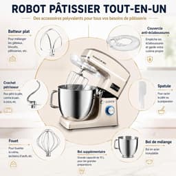 Verticale Mixer - Roestvrijstaal - Intelligente Timer tot 90 minuten - 6 Snelheden - Voor Thuis en Commercieel Gebruik — thumbnail 2