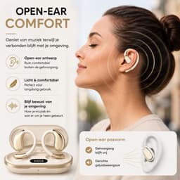 Fivesquare AirWave – Open-Ear - beige - Bluetooth 5.4 Koptelefoon met ENC & 80u Gebruik — thumbnail 5