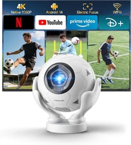 Mini Beamer Full HD 1080p – 600 ANSI Lumen – Autofocus – WiFi 6 en Bluetooth 5.4 – 8K Ondersteuning — thumbnail 1
