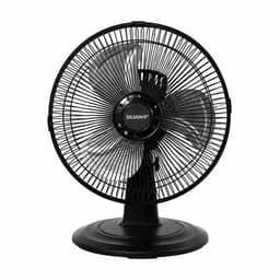 Tafelventilator 30 cm - 3 Snelheden - 90° Oscillatie - Stille ventilator - Zwart — thumbnail 1