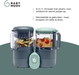 Nutribaby One Multifunctionele 4-in-1 Foodprocessor voor baby - stoomkoker-blender - Voedselvariatie - Zelfbereide potjes - Zacht en Snel Koken met Stoom — thumbnail 2
