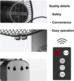 Wandventilator - Muurventilator Elektrische Ventilator - Ruimte Koelen - Afstandsbediening - 18 Inch - Goud — thumbnail 5