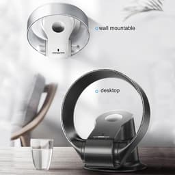 Wandventilator Bureauventilator - Bladloze Ventilator - Kantoor Thuis - Veilig Babyproof - 32 cm - Wit Zwart — thumbnail 4