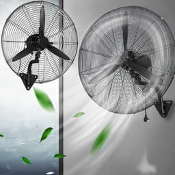 Wandventilator - Stille Elektrische Ventilator - Ruimte Koelen - Industriële Kracht - 68 cm - Zwart — thumbnail 3