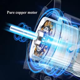 Wandventilator - Muurventilator - Ruimte Koelen - 25 Windsnelheden - 120 Graden Zwenkbereik - Rood — thumbnail 4