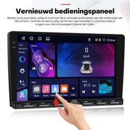 Boscer 2 Din Autoradio - Geschikt voor Hyundai i10 2008-2013 - Draadloos Apple CarPlay & Android Auto - Vernieuwd Bedieningspaneel - 9 Inch HD Touchscreen - Android 15 - 4+64GB - GPS - WiFi, Bluetooth & USB - Achteruitrijcamera & Microfoon — thumbnail 5