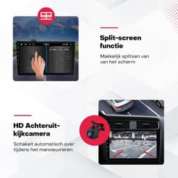 Boscer 2 Din Autoradio - Geschikt voor Hyundai i10 2008-2013 - Draadloos Apple CarPlay & Android Auto - 8-Core Snapdragon - 9 Inch HD Touchscreen - Android 15 - 4+64GB - Interne Koeling - GPS - WiFi, Bluetooth & USB - Achteruitrijcamera & Microfoon — thumbnail 5
