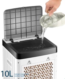 Draagbare Airco - Luchtkoeler Kamerkoeler - Persoonlijke Koeling - 3-in-1 Functionaliteit - 10 Liter Reservoir - Wit — thumbnail 4