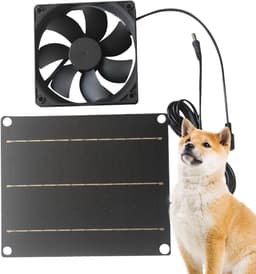 Zonneventilator - Afzuigventilator - Luchtcirculatie - Zonnepaneel - 30W - Zwart — thumbnail 1