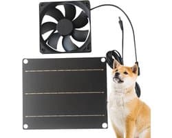 Zonneventilator - Afzuigventilator - Luchtcirculatie - Zonnepaneel - 30W - Zwart
