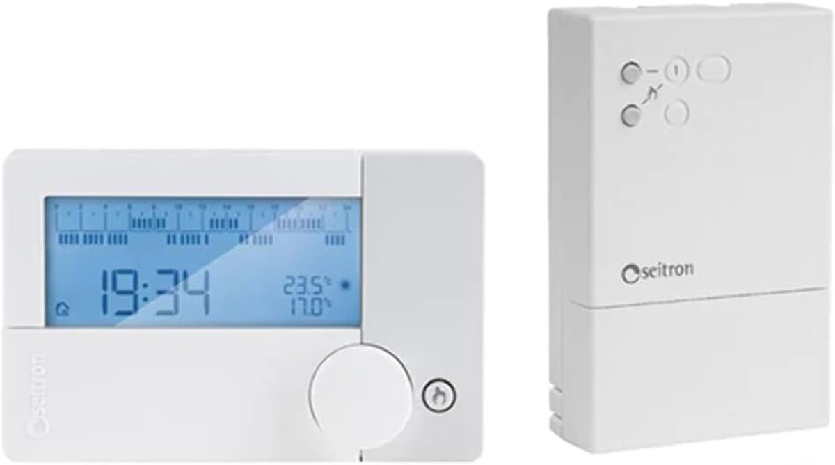 Draadloze Thermostaat - Weekklok Thermostaat - Verwarming Regelen - App Bediening - Vrijstaand - Wit — afbeelding 1