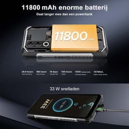 Robuuste smartphone - DOOGEE Blade20 Plus - 6,6" 120Hz - 48GB(6+42) RAM - 256GB ROM - 11800 mAh/33 W - Android 16 - NFC GPS - Zilver — thumbnail 5