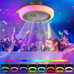 TamTrade Plafondventilator - Plafond ventilator met verlichting - Inclusief afstandbediening - LED - Dimbaar - RGB - Bluetooth — thumbnail 3
