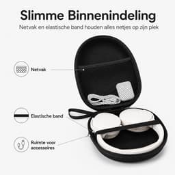 Koptelefoon Hoes – Koptelefoon Case - Headphone Case - Waterbestendige hardcase voor koptelefoon - Stootvast - EVA Beschermhoes voor Bluetooth Headset & HoofdtelefoonHeadset Case - Zwart — thumbnail 2
