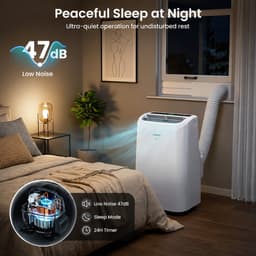 Mobiele airco 10000 BTU stil met WiFi, ontvochtiger en afstandsbediening 3-in-1 functie — thumbnail 4