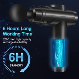 Massage Gun Professioneel - Percussie Massageapparaat met 30 Snelheden - Stil Ontwerp met LCD Touchscreen - 10 Massagekoppen voor Schouders, Rug, Spieren en Lichaamsontspanning — thumbnail 4