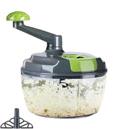 Handmatige Keuken Chopper - Groente Hakker - Maaltijd Voorbereiding - Inklapbare Slinger - 18.5 x 18.5 x 22 cm - Grijs — thumbnail 1
