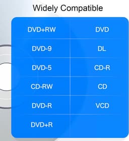 Externe DVD Drive - CD Brander Lezer - Bestanden Branden - Dubbele USB C — thumbnail 4