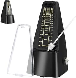Klassieke mechanische metronoom - Metronoom voor drumstellen - Elektronische metronoom - Mechanische metronoom met instelbare snelheid voor muziekinstrumenten - ABS + kunststof stalen mechanisme - Universeel voor muziekinstrumenten - Zwart — thumbnail 5