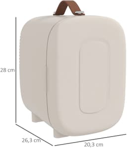 Atlasyx mini koelkast - Mini koelbox - Make up koelkast - Skincare koelkast - Koelt & verwarmt - 20,3 × 26,3 × 28 cm - Crèmewit — thumbnail 3