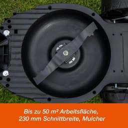 Accu Grasmaaier - Stedelijke Tuin - Gazon Onderhoud - Draaibaar Scharnier - 23 cm Snijdbreedte - Zilver Zwart — thumbnail 3