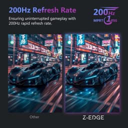 Z-EDGE 27-inch Curved Gaming Monitor UG27 - FHD 1920x1080P - 200Hz - MPRT 1ms - HDMI 2.0 & DisplayPort 1.4 - Zwart — thumbnail 3