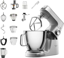 Kenwood KVL85.704SI keukenmachine - 1200W - met Ingebouwde weegschaal - 5+7L kom - Veel meegeleverde accessoires: blender, foodprocessor, citruspers, hakmolen, vleesmolen, spatel - Zilver — thumbnail 1