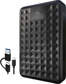 Externe Harde Schijf - Draagbare Opslag - Bestanden Opslaan - Dubbele Kabel Opties - 120GB - Zwart — thumbnail 1
