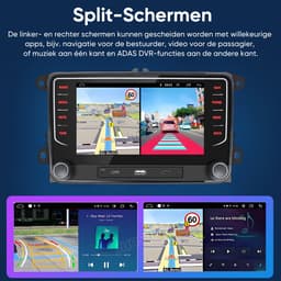 Cestovet Autoradio - geschikt voor VW Golf 5, 6, Polo, Skoda Caddy, T5, Passat - 7-inch Scherm - 2+64GB CARPLAY FM RDS - Achteruitrijcamera DAB+ — thumbnail 4