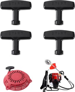 SnelShoppen - Set van 4 Grasmaaier Handgrepen, Start Hulp, Grasmaaier Handvat, Kettingzaag, Grastrimmer, Tuinaccessoires, Hoogwaardige Kunststof, Duur — thumbnail 1