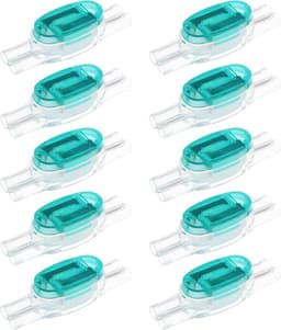 SnelShoppen - 10 Stuks Waterdichte Grasmaaier Kabelconnectoren, 4-Weg Kabelverbindingen, Voor Tuin, Groen, Voor 0.9-1.3mm Dikte, Voor Gardena, Bosch, — thumbnail 1