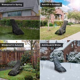 SnelShoppen - Duurzame 210D Waterdichte Tuinmachinehoes, Zwart, Stofdicht, Bescherming voor Grasmaaier met Opbergtas, 25 x 7 cm — thumbnail 5