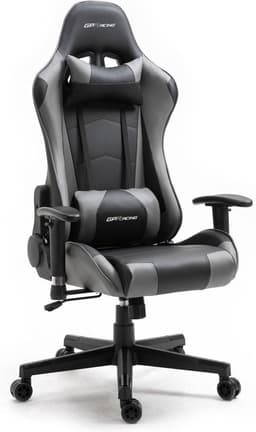 GPRacing Pro - Game Stoel - Gaming Stoel - Ergonomische Bureaustoel - Gamestoel - Verstelbaar - Gaming Chair - Zwart / Grijs — thumbnail 1