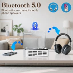 Bluetooth CD Speler - Radio CD Speler - Ondersteunt Meerdere Afspeelmodi - Bluetooth 5.0 - Wit — thumbnail 4