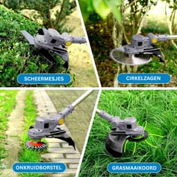 CRLYN® Grasmaaier Elektrisch - Grastrimmers met Accu - Grijs — thumbnail 4