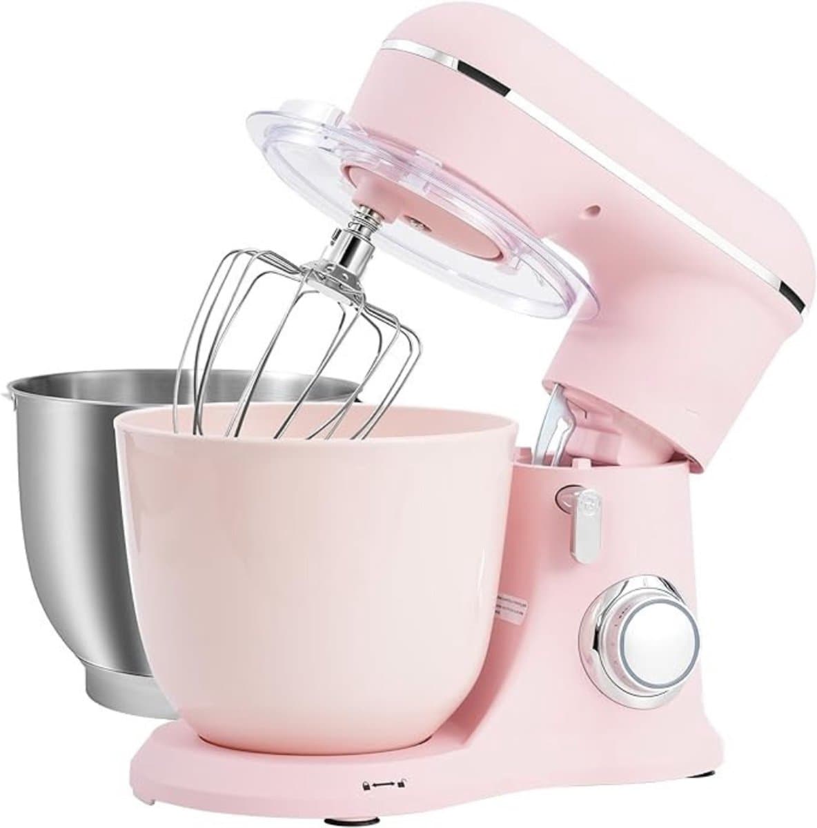QORA® Mixer met mengkom - Mixer - Mixer met mengkom keukenmachine - Roze - ‎22cm x 36cm x 33cm — afbeelding 1