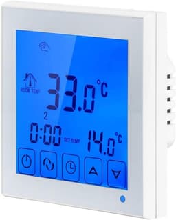Elektrische Thermostaat - Temperatuurregelaar Vloerverwarming - Comfort Verhogend - App Bediening Mogelijk - 8.5 x 8.5 cm - Wit — thumbnail 1