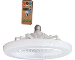 Plafondventilator met afstandsbediening, dimbare LED-plafondventilator, ingebouwde 30W E27-lamp, stille werking, geschikt voor woonkamer, slaapkamer en kantoor, met 3 lichtkleuren. — afbeelding 1