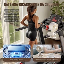 USB-clipventilator, mini-bureauventilator met oplaadbare batterij, oscillatiefunctie, timer, traploze snelheidsregeling en ultrastille werking. Compact en draagbaar. — thumbnail 3