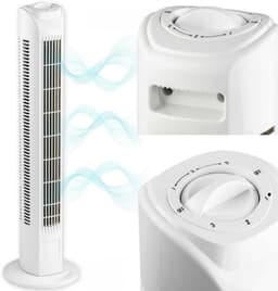 SNJY® Ventilator Toren - Torenventilator - Kolomventilator - Ventilator Staand - 78cm Hoog - 3 Snelheden - 3 Oscillatiemodi - 45W - Wit — thumbnail 5