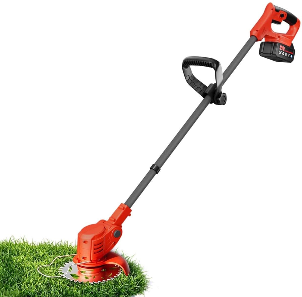 CRLYN® Grasmaaier Elektrisch - Grastrimmers met Accu - Rood — afbeelding 1