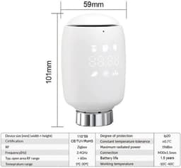 Radiator Thermostaat - Slimme Controller - Energie Besparen - App Bediening WiFi - 55x54x98 mm - Wit — thumbnail 5