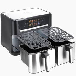Airfryer met Dubbele Lade - Hete Lucht Oven - Gezond Koken - Twee Gerechten Tegelijk - 12 Liter — thumbnail 2