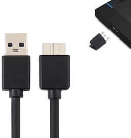 Datakabel USB 3.0 naar Micro B, 50 cm voor harde schijven en tablet — thumbnail 3