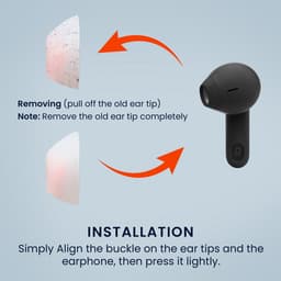 kwmobile 8x Reserve covers voor oordopjes geschikt voor JBL Tune Flex - 4 maten - Silicone dopjes voor in-ear headphones — thumbnail 5